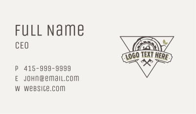 Log Carpentry Lumberjack Business Card Image Preview