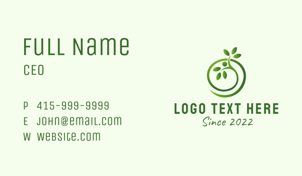 Seedling Plant Organic Garden  Business Card Design Image Preview