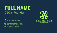 Green Pixel Alien Monster Business Card Image Preview