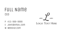 Clothing Line Letter  Business Card Image Preview