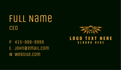 Gold Classic Wing Business Card Image Preview