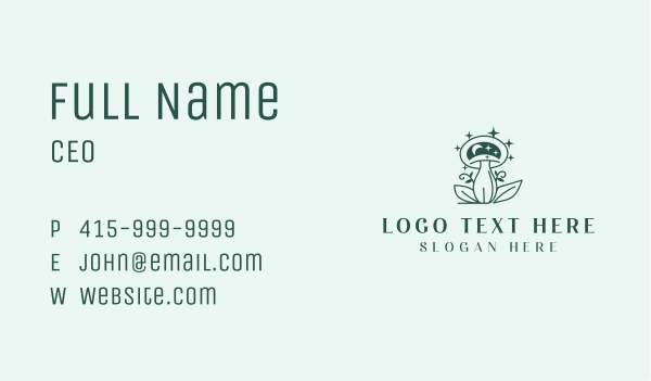 Herbal Fungus Mushroom Business Card Design Image Preview