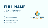 Fire Snowflake Element Business Card Preview