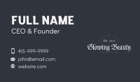 Vintage Gothic Wordmark Business Card Image Preview