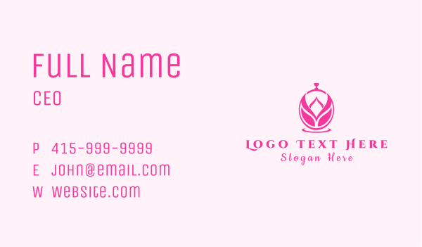 Lotus Flower Perfume Business Card Design Image Preview