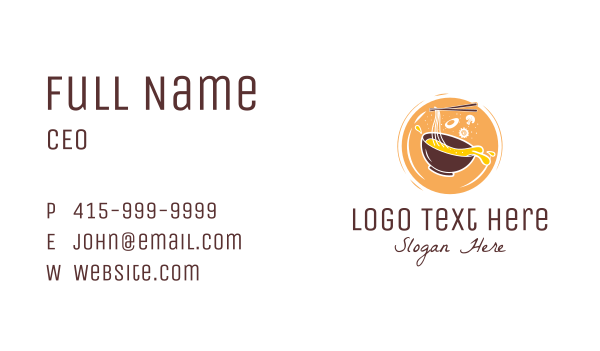 Ramen Noodle Badge Business Card Design Image Preview