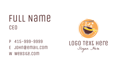 Ramen Noodle Badge Business Card Image Preview