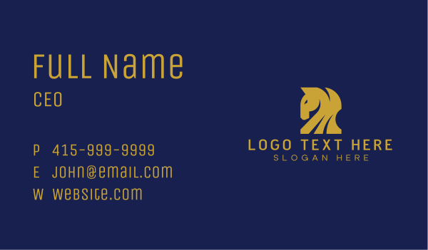 Stallion Horse Animal Business Card Design Image Preview