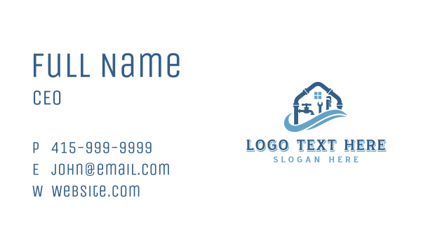 Home Plumbing Tools Business Card Design Image Preview