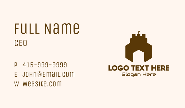 House Castle Fortress Business Card Design Image Preview
