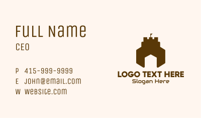 House Castle Fortress Business Card Image Preview