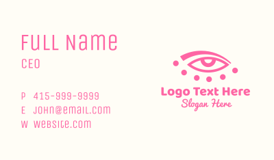 Pink Eye Beauty Business Card