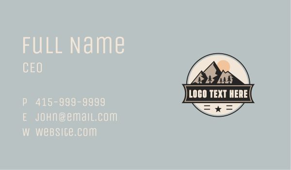 Mountain Trekking Wilderness Business Card Design Image Preview