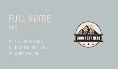 Mountain Trekking Wilderness Business Card Image Preview