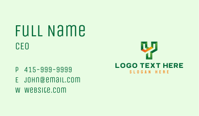 3D Letter Y  Business Card Image Preview