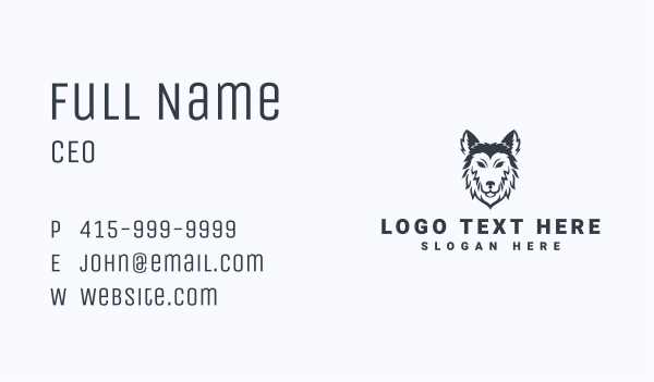 Wild Wolf Hunter Business Card Design Image Preview