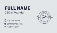 Classic Script Wordmark Business Card Image Preview