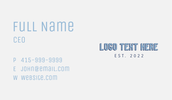 Modern Tech Wordmark Business Card Design Image Preview