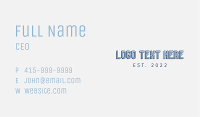 Modern Tech Wordmark Business Card Image Preview