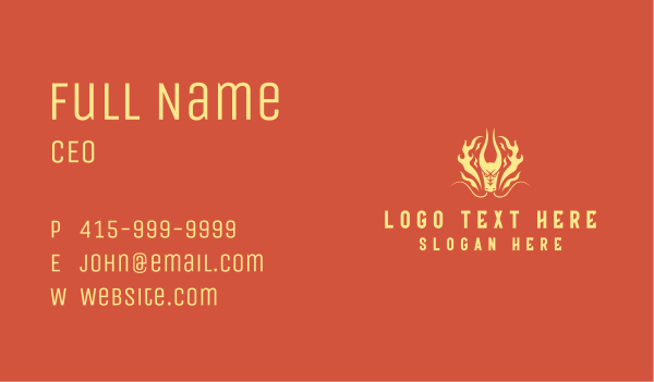 Fire Dragon Monster Business Card Design Image Preview