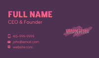 Dripping Paint Wordmark Business Card Design