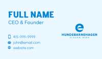 Blue Eagle Letter E Business Card Image Preview