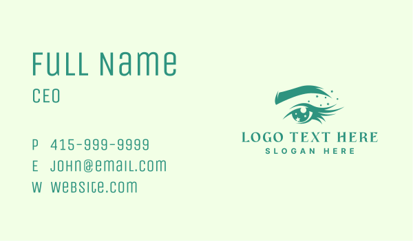 Beautiful Eye Lashes Makeup Business Card Design Image Preview