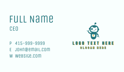 Video Game Robot Business Card Image Preview