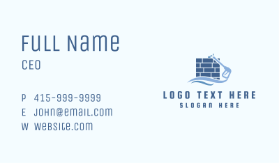 Brick Wall Pressure Washer Business Card Image Preview