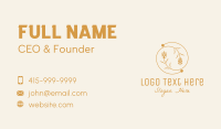 Gold Flower Spiral Business Card Preview