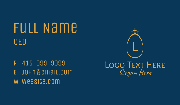 Holy Easter Egg  Business Card Design Image Preview