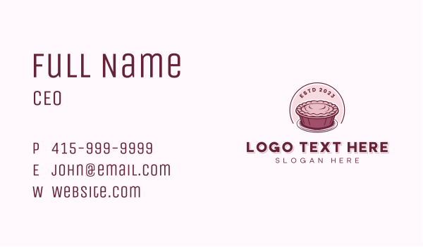 Pie Baker Patisserie Business Card Design Image Preview