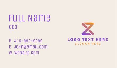 Gradient Digital Loop Business Card Image Preview