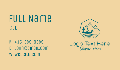 Nature Lake Campsite Business Card Image Preview
