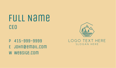 Nature Lake Campsite Business Card Image Preview