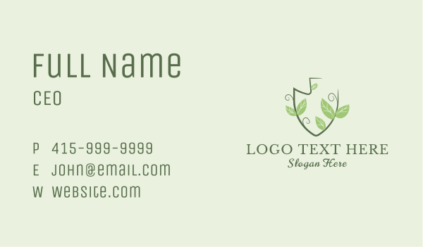 Gardening Shovel Plant Business Card Design Image Preview