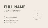 Classy Cursive Lettermark Business Card Design