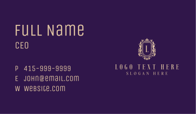 Regal Elegant Shield Business Card Image Preview