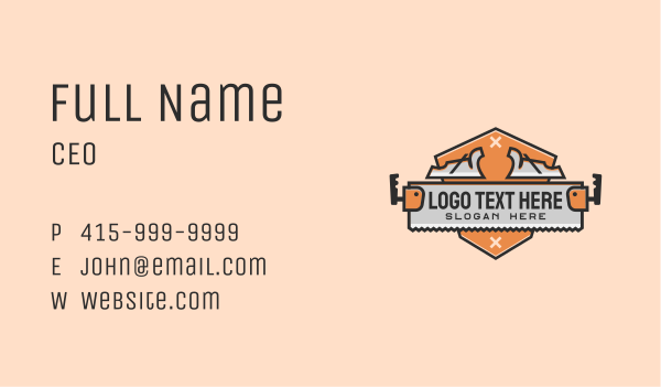 Planer Saw Emblem Business Card Design Image Preview