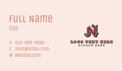 Antique Wooden Carpentry Business Card Image Preview