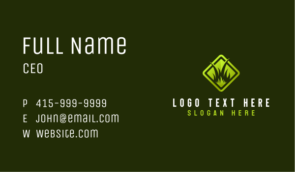 Grass Lawn Gardening Business Card Design Image Preview