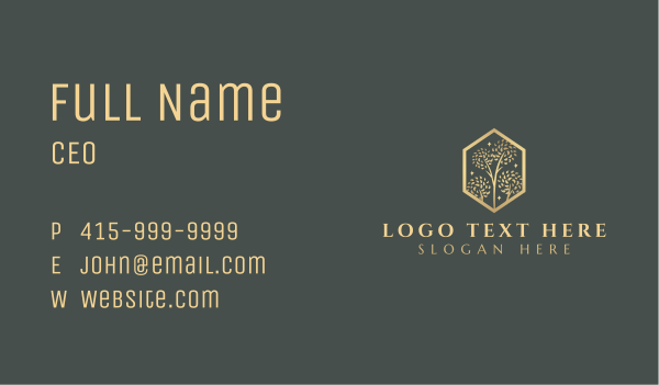 Premium Tree Orchard Business Card Design