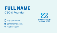 Blue Links Letter Z Business Card Design