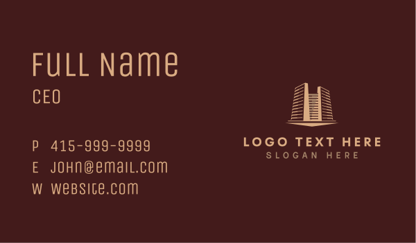 Residential Hotel Building  Business Card Design Image Preview