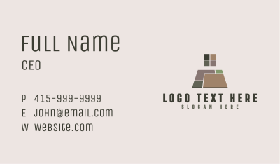 Geometric Tile Flooring Business Card Image Preview