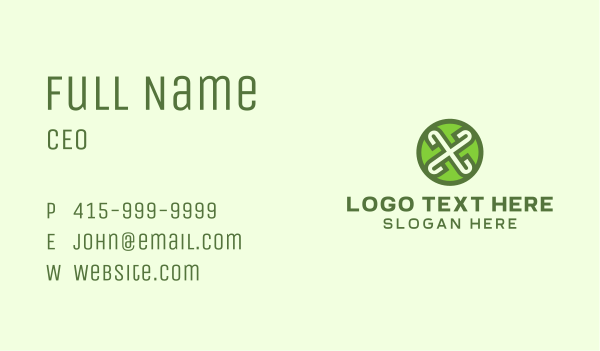 Green Celtic Shield Letter X Business Card Design Image Preview