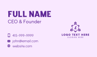 Purple Floral Lettermark  Business Card Design