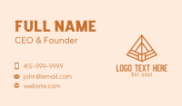 Brown Isometric Pyramid  Business Card Image Preview