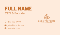 Brown Isometric Pyramid  Business Card Preview