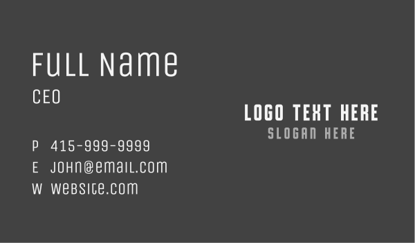 Gray Company Wordmark Business Card Design Image Preview